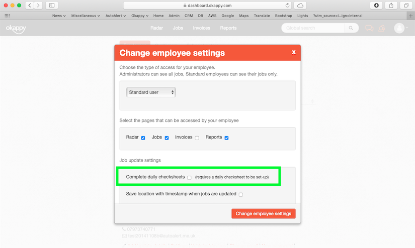 Employee Settings Daily Check Sheets Employee Settings Daily Check Sheets