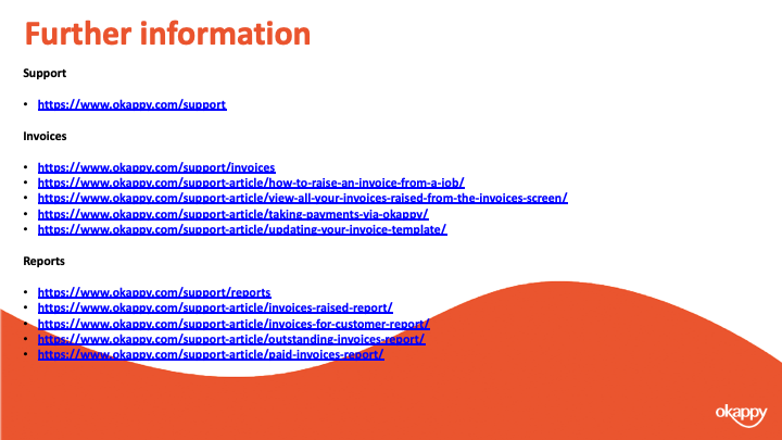 Invoice Webinar Slide15 - Invoicing help and support