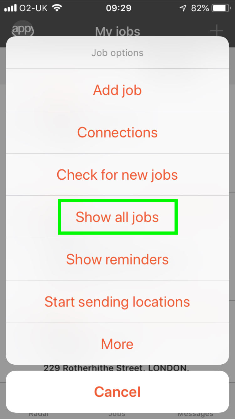 Show all jobs