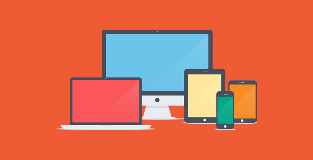 Devices with orange background