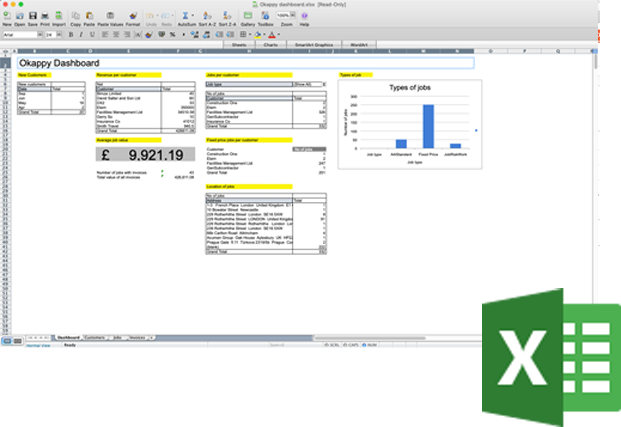 Microsoft Excel and Okappy