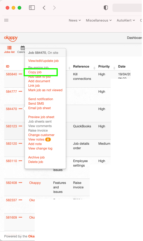 copying jobs with attachments