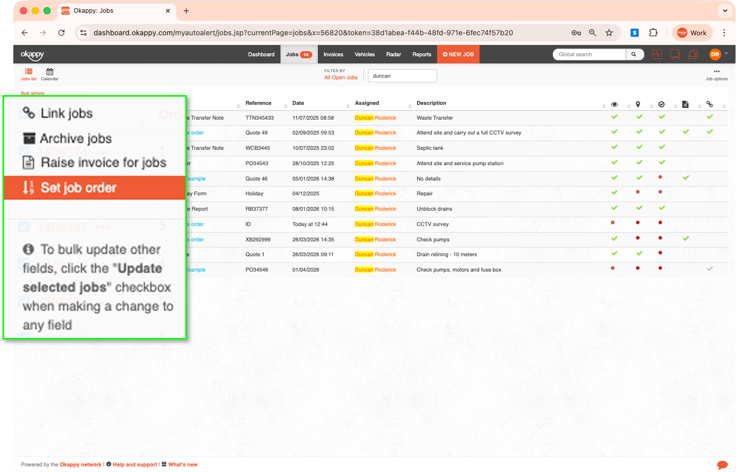 Order jobs by custom order